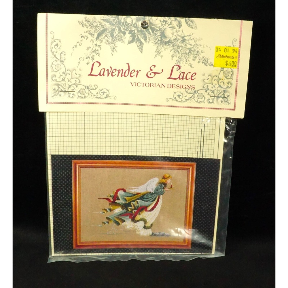 Vintage Lavender & Lace Victorian Cross Stitch Pattern The First Angel Of Light